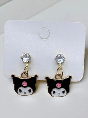 Kuromi Rhinestone Earrings